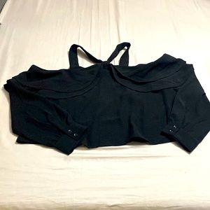 Gorgeous off the shoulder black blouse